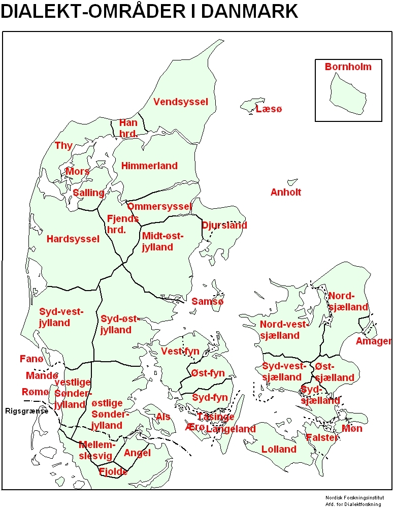 Dialektområder i Danmark