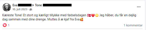 Fra Facebook